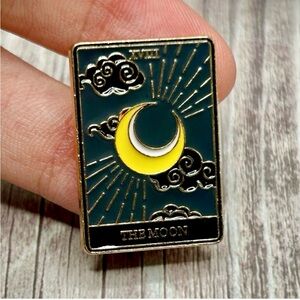 NEW Enamel Pin “The Moon” Tarot Divination Witchy Magic Goth